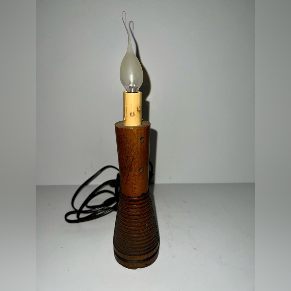 Vintage Beehive Wood Spool Candle Light